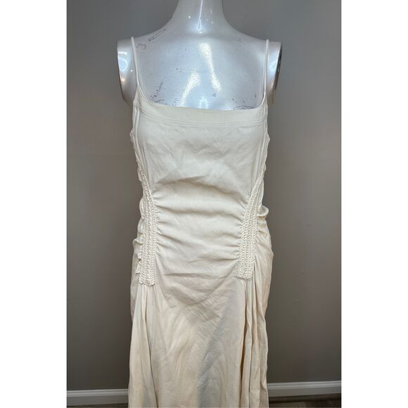 A.L.C. Silvia Embroidered Linen-Blend Handkerchief Midi-Dress Size US6 $695 - Picture 6 of 11